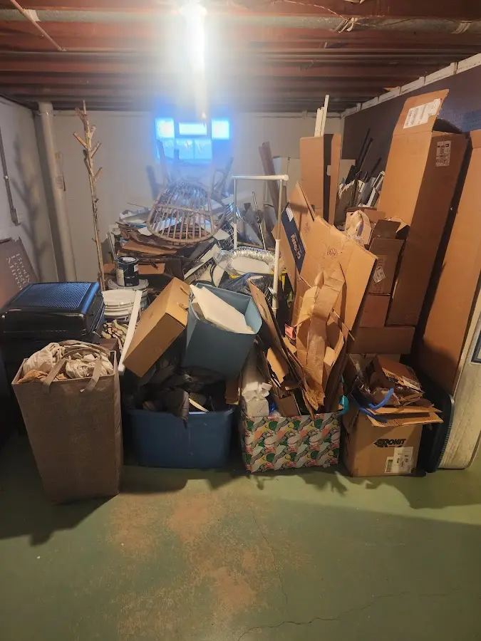 Roll-off dumpster container at job site for 4 Yard Dumpster Rental in Corvallis